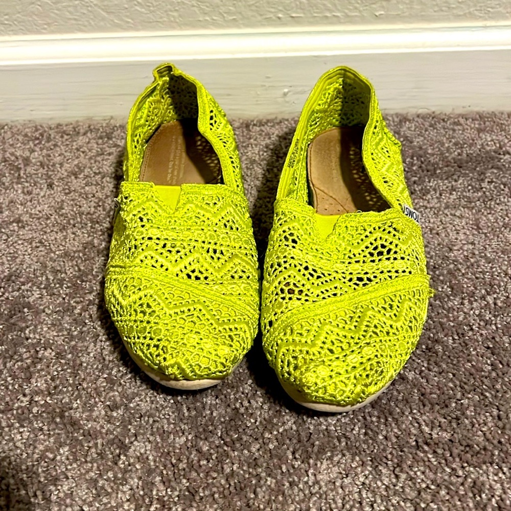 Bright Green Crochet Shoes